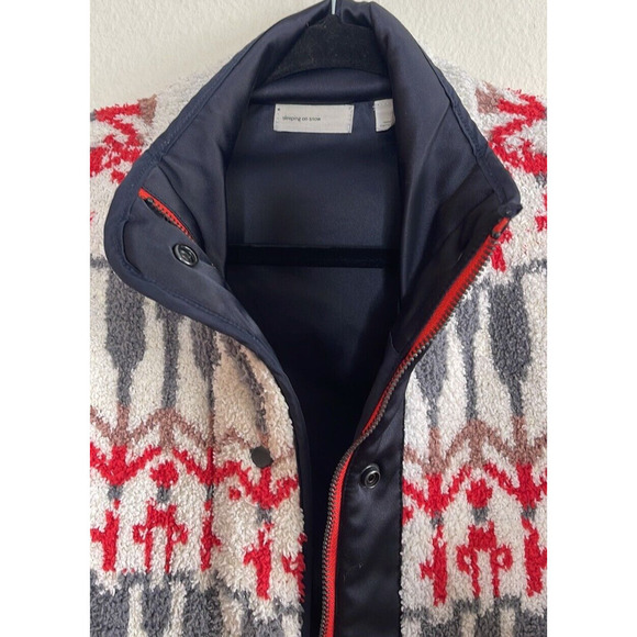 ANTHROPOLOGIE SLEEPING ON SNOW INTARSIA SWEATER JACKET SIZE M - Picture 5 of 10